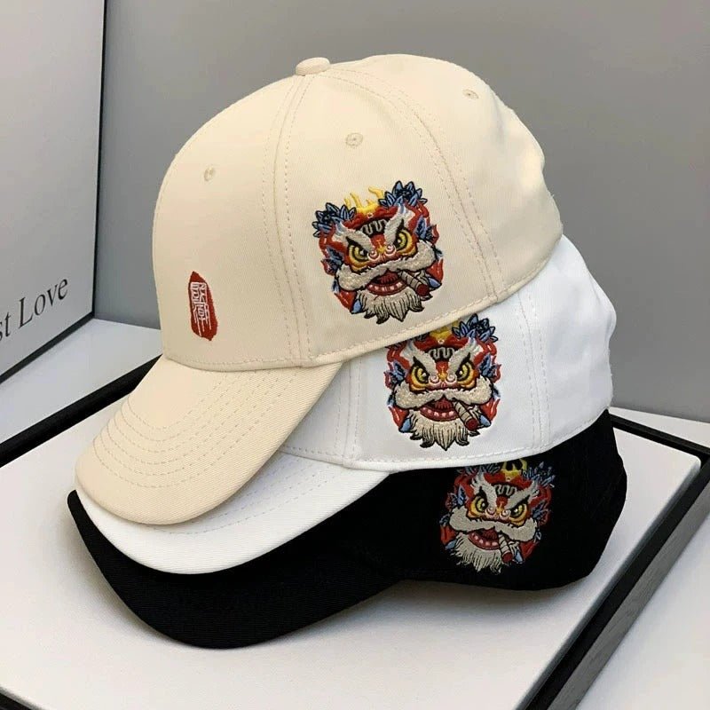 Chinese Style Embroidered Baseball Cap – Unisex National Wind Spring & Autumn Sun Hat - URBEN PEAK