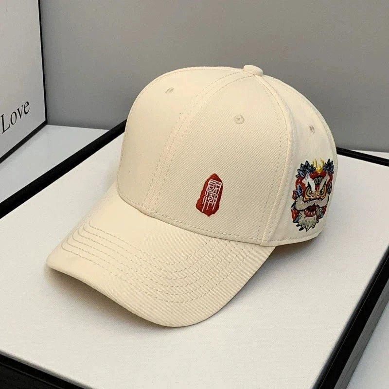 Chinese Style Embroidered Baseball Cap – Unisex National Wind Spring & Autumn Sun Hat - URBEN PEAK
