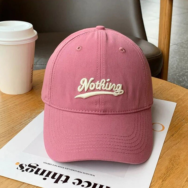 RICYGVM Letter Embroidery Baseball Cap – Unisex Solid Color Duck Tongue Hat for Outdoor, Travel & Casual Wear - URBEN PEAK