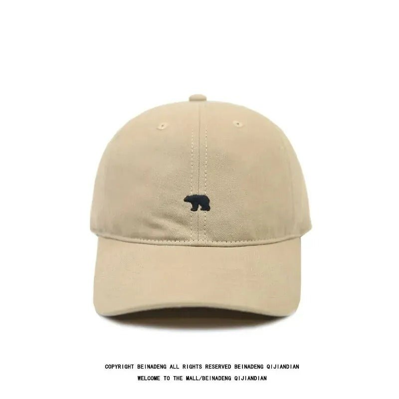 Unisex Cartoon Bear Embroidered Baseball Cap – Soft Cotton Snapback Hat for Men & Women - URBEN PEAK