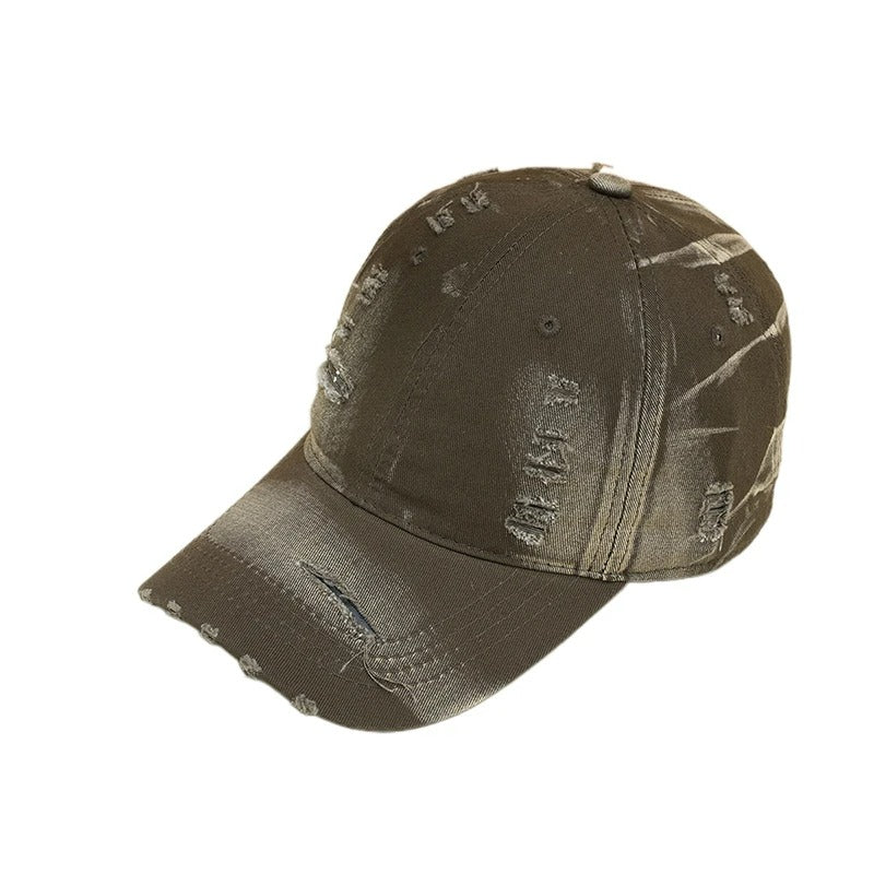 Vintage Distressed Denim Baseball Cap – Adjustable Dad Hat for Outdoors, Travel, Gym & Casual Wear - URBEN PEAK