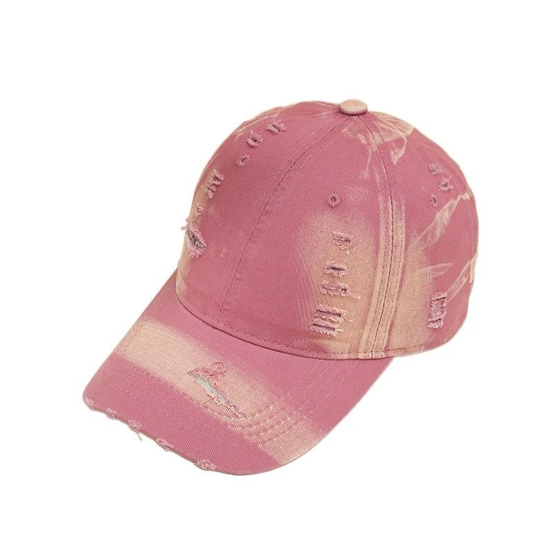 Vintage Distressed Denim Baseball Cap – Adjustable Dad Hat for Outdoors, Travel, Gym & Casual Wear - URBEN PEAK