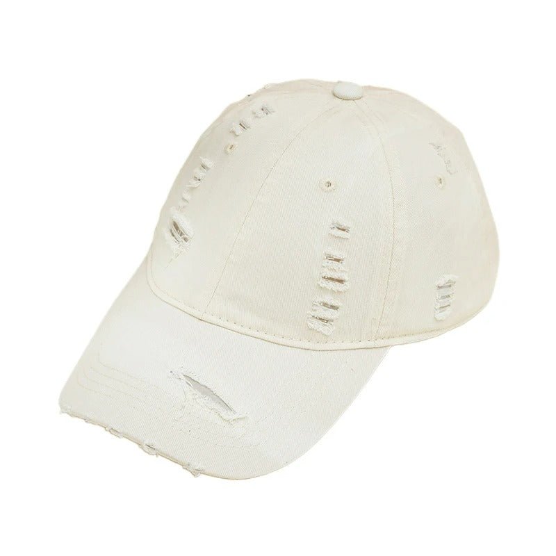 Vintage Distressed Denim Baseball Cap – Adjustable Dad Hat for Outdoors, Travel, Gym & Casual Wear - URBEN PEAK